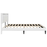 Struttura del letto con testiera Bianco 180 x 200 cm Similpelle