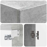Set di armadi 2 pcs Grigio Cemento Legno ingegnerizzato