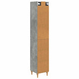 Set di armadi 2 pcs Grigio Cemento Legno ingegnerizzato