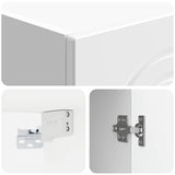 Set di armadi 2 pcs Bianco Lucido Legno ingegnerizzato