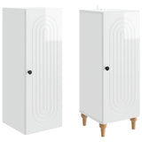 Set di armadi 2 pcs Bianco Lucido Legno ingegnerizzato