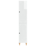 Set di armadi 2 pcs Bianco Lucido Legno ingegnerizzato