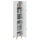 Set di armadi 2 pcs Bianco Lucido Legno ingegnerizzato