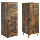 Set di armadi 2 pcs Rovere Fumo Legno ingegnerizzato