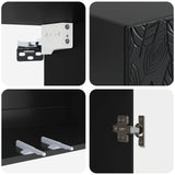 Set di armadi 2 pcs Nero Legno ingegnerizzato