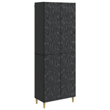 Set di armadi 2 pcs Nero Legno ingegnerizzato