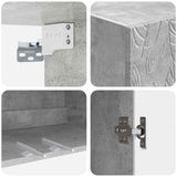 Set di armadi 2 pcs Grigio Cemento Legno ingegnerizzato