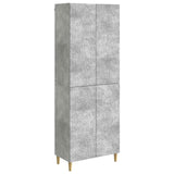 Set di armadi 2 pcs Grigio Cemento Legno ingegnerizzato