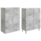 Set di armadi 2 pcs Grigio Cemento Legno ingegnerizzato