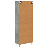 Set di armadi 2 pcs Grigio Cemento Legno ingegnerizzato