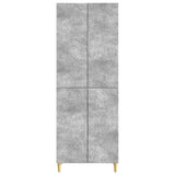 Set di armadi 2 pcs Grigio Cemento Legno ingegnerizzato
