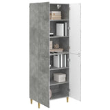 Set di armadi 2 pcs Grigio Cemento Legno ingegnerizzato