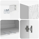 Set di armadi 2 pcs Bianco Lucido Legno ingegnerizzato