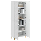 Set di armadi 2 pcs Bianco Lucido Legno ingegnerizzato