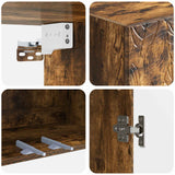 Set di armadi 2 pcs Rovere Fumo Legno ingegnerizzato