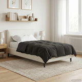 Duvet Estivo Trapuntato Antracite 155 x 200 cm Microfibra