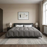 Duvet Estivo Trapuntato Grigio chiaro 220 x 260 cm Microfibra