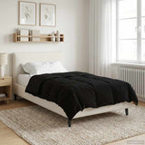 Duvet Estivo Trapuntato Nero 155 x 200 cm Microfibra