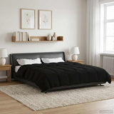 Duvet Estivo Trapuntato Nero 200 x 200 cm Microfibra