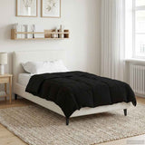 Duvet Estivo Trapuntato Nero 135 x 220 cm Microfibra
