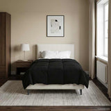 Duvet Estivo Trapuntato Nero 135 x 220 cm Microfibra