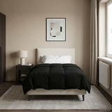 Duvet Estivo Trapuntato Nero 140 x 220 cm Microfibra