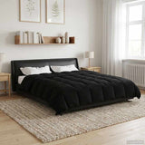 Duvet Estivo Trapuntato Nero 200 x 220 cm Microfibra