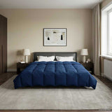 Duvet Estivo Trapuntato Blu Scuro 200 x 200 cm Microfibra