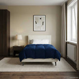 Duvet Estivo Trapuntato Blu Scuro 140 x 220 cm Microfibra