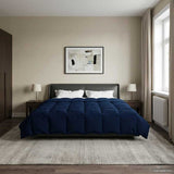 Duvet Estivo Trapuntato Blu Scuro 240 x 260 cm Microfibra