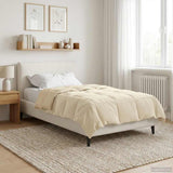 Duvet Estivo Trapuntato Crema 155 x 200 cm Microfibra