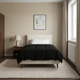 Duvet Invernale Trapuntato Nero 135 x 220 cm Microfibra
