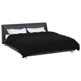 Duvet Invernale Trapuntato Nero 240 x 260 cm Microfibra