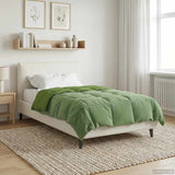 Duvet Invernale Trapuntato Verde 135 x 200 cm Microfibra