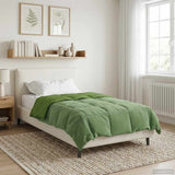 Duvet Invernale Trapuntato Verde 140 x 200 cm Microfibra