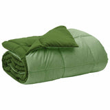 Duvet Invernale Trapuntato Verde 140 x 200 cm Microfibra