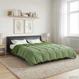 Duvet Invernale Trapuntato Verde 200 x 200 cm Microfibra