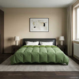 Duvet Invernale Trapuntato Verde 200 x 200 cm Microfibra