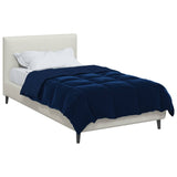 Duvet Invernale Trapuntato Blu Scuro 135 x 200 cm Microfibra