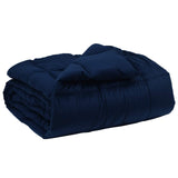 Duvet Invernale Trapuntato Blu Scuro 155 x 220 cm Microfibra