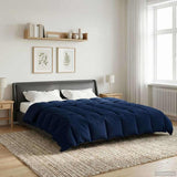 Duvet Invernale Trapuntato Blu Scuro 220 x 260 cm Microfibra