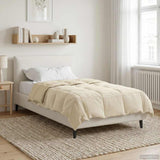 Duvet Invernale Trapuntato Crema 140 x 200 cm Microfibra