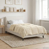 Duvet Invernale Trapuntato Crema 155 x 220 cm Microfibra