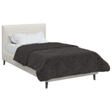 Duvet Estivo Antracite 155 x 200 cm Microfibra e Fleece Teddy