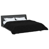 Duvet Estivo Nero 240 x 260 cm Microfibra e Fleece Teddy