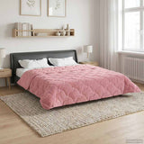 Duvet Invernale Rosa 220 x 240 cm Microfibra e Fleece Teddy