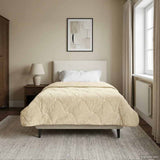 Duvet Invernale Crema 155 x 200 cm Microfibra e Fleece Teddy