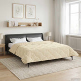 Duvet Invernale Crema 200 x 200 cm Microfibra e Fleece Teddy