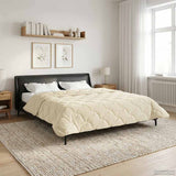 Duvet Invernale Crema 220 x 240 cm Microfibra e Fleece Teddy