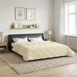 Duvet Invernale Crema 220 x 260 cm Microfibra e Fleece Teddy